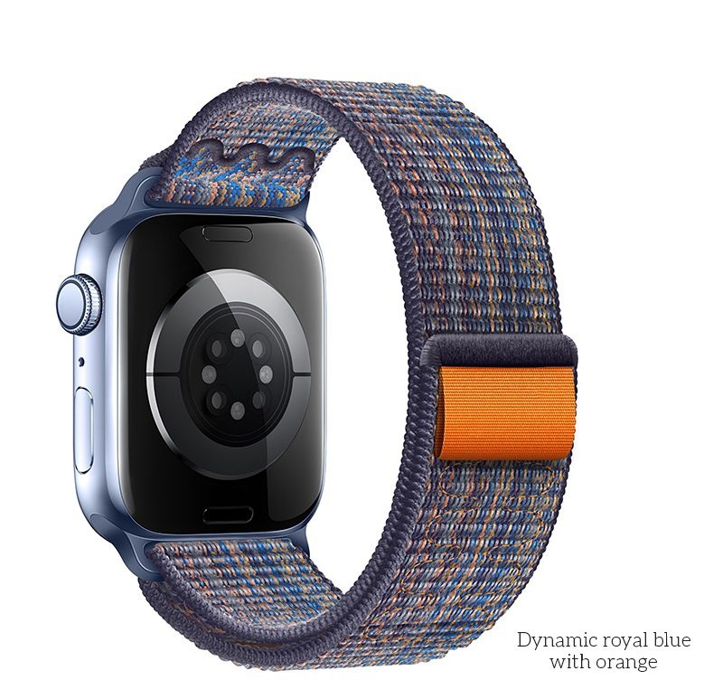 Hoco iWatch WA25 Original series nylon strap(38/40/41mm) dynamic royal blue with orange