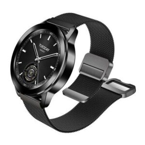 Hoco WH07 May series two-section double magnetic buckle milanese strap(20mm) black