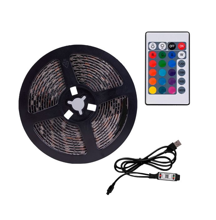 Hoco DL30 Plus USB cool LED color light strip(L=4M) black