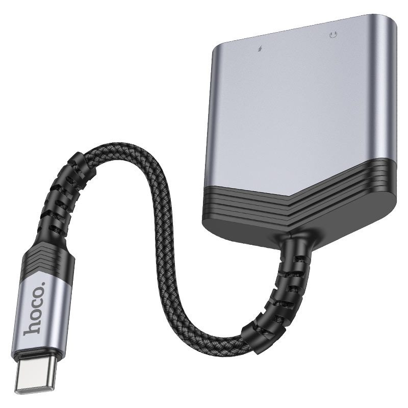 Hoco LS40 Type-C to dual Type-C digital audio converter metal gray - imagine 2
