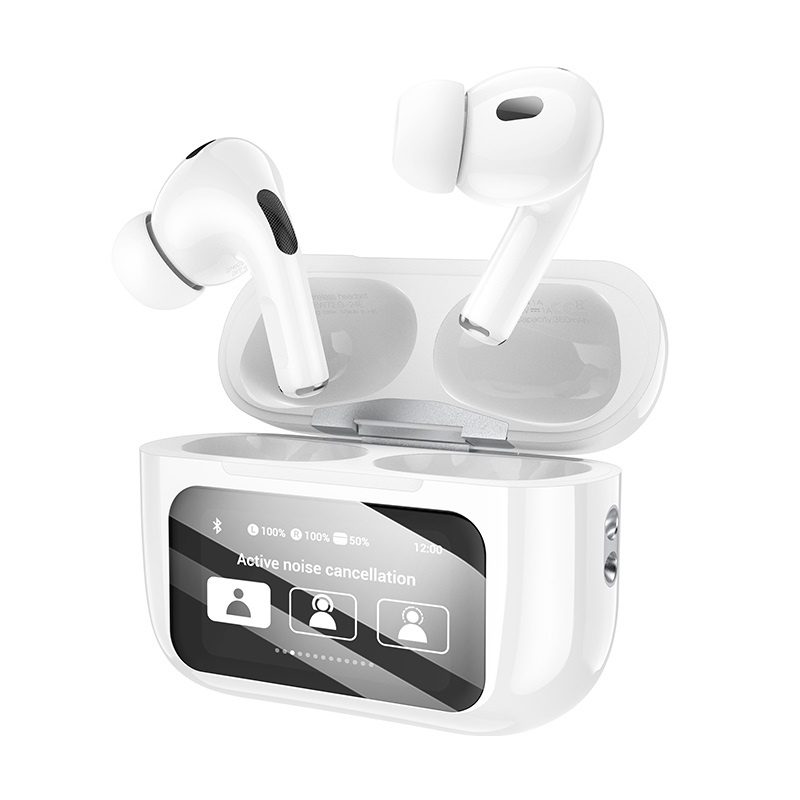 Hoco EW72 Soar true wireless ANC Noise Reduction touch screen BT headset white - imagine 2