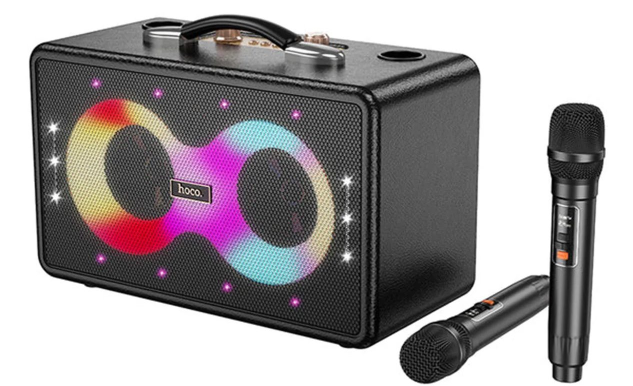 Hoco HA8 Ave wireless dual-mic outdoor BT speaker black - imagine 3