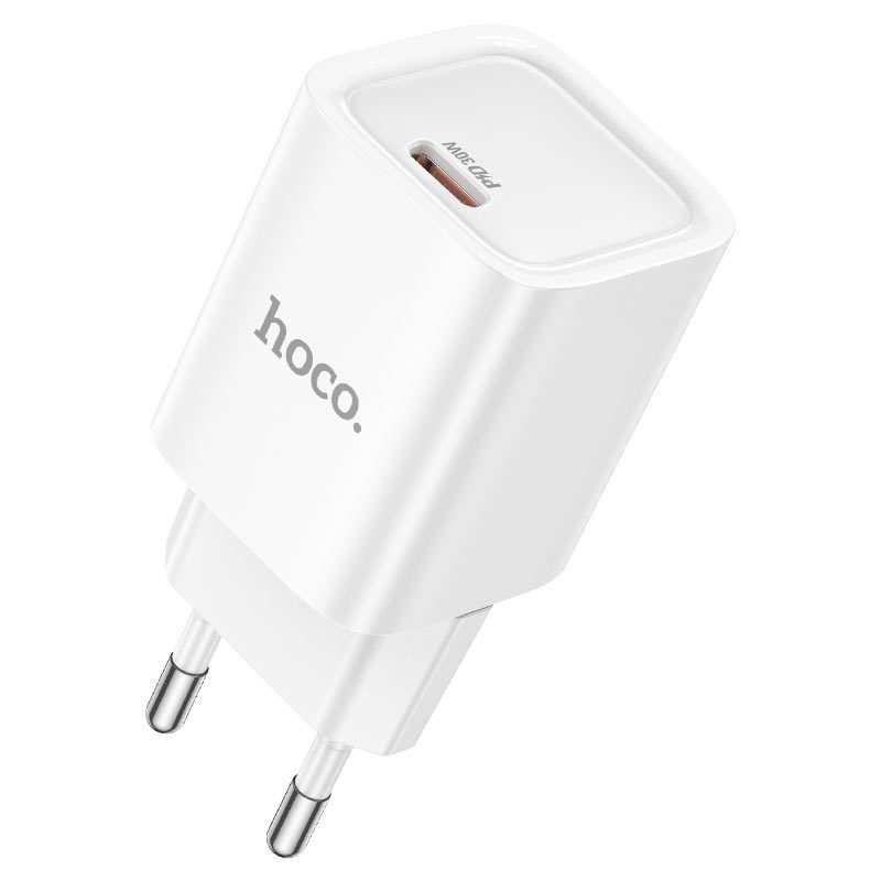 Hoco C148A Charm single port PD30W charger(EU) white - imagine 2