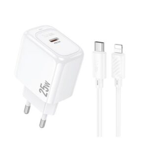 Hoco CS53A Surplus single port PD25W charger set(C to iP)(EU) white