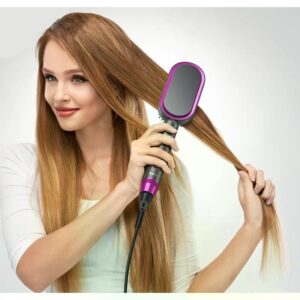Hoco HP44 Electric straightening hair comb with digital display(EU) rose red