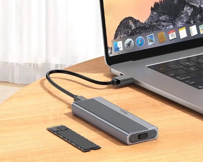 Hoco HB47 M.2 SSD Enclosure(USB3.1/6Gbps) metal gray