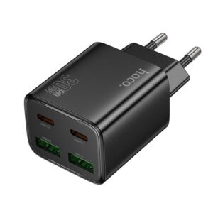 Hoco N56 Fundador four-port PD30W(2C2A) charger(EU) black