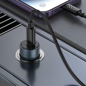 Hoco Z57 Glorious single-port PD30W car charger set(C to C) metal gray