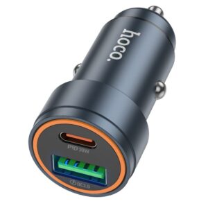 Hoco Z57A Glorious PD30W+QC3.0 car charger metal gray