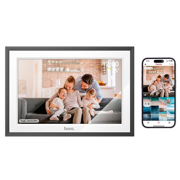 Hoco HI13 10.1 inch digital cloud photo frame black - imagine 2