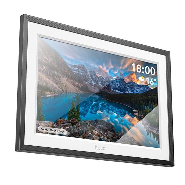 Hoco HI13 10.1 inch digital cloud photo frame black - imagine 3
