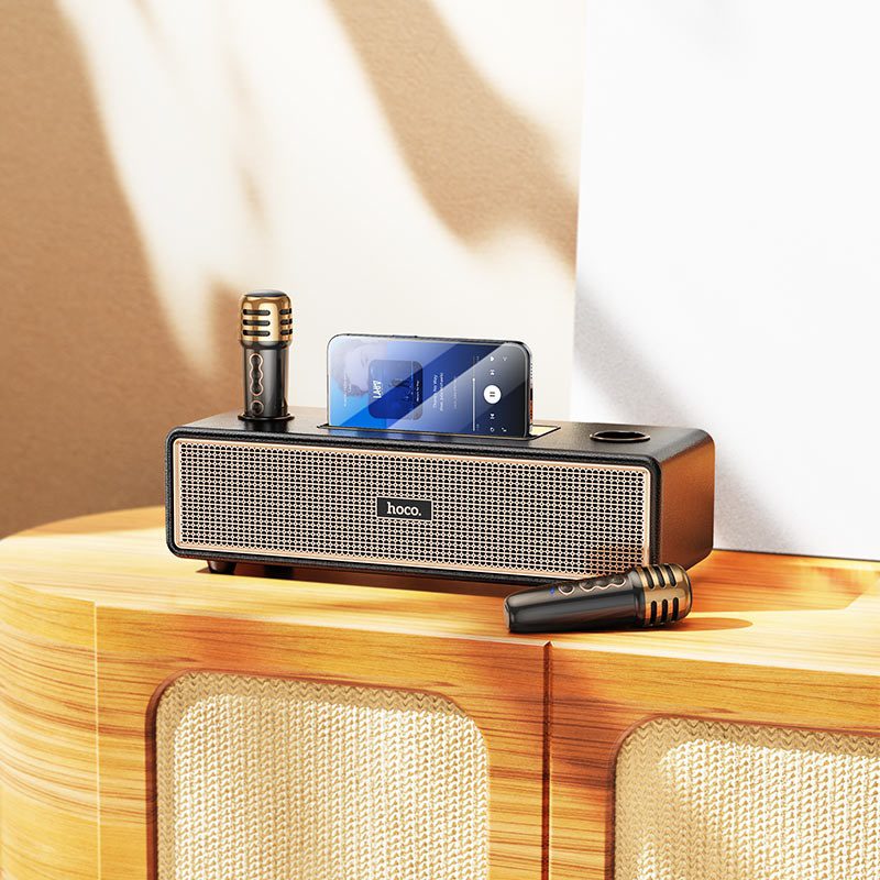 Hoco BS63 Graceful wireless dual-mic BT speaker black