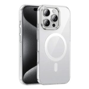 Hoco Invisible magnetic protective case with holder iP16 Pro Max(AS9) transparent black