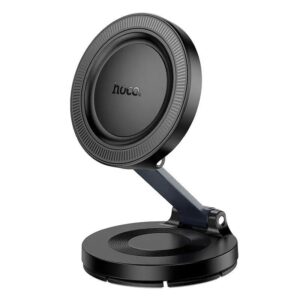 Hoco H61 Show folding ring magnetic car holder(dashboard) black metal gray