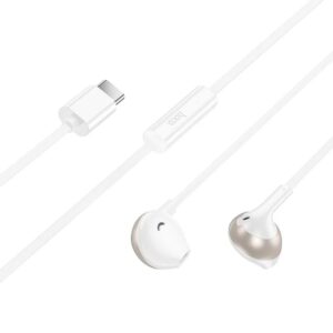 Hoco M115 Sagacious universal earphones with microphone Type-C white