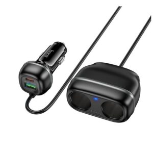 Hoco Z59 Rank 48W dual port PD30W+QC3.0 dual cigarette lighter slot car charger black