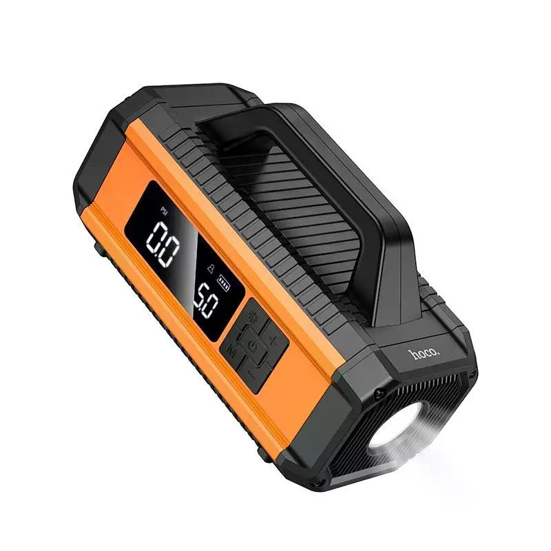 Hoco QS4 Intelligent air pump with emergency start-up power bank(10000mAh) black - imagine 3