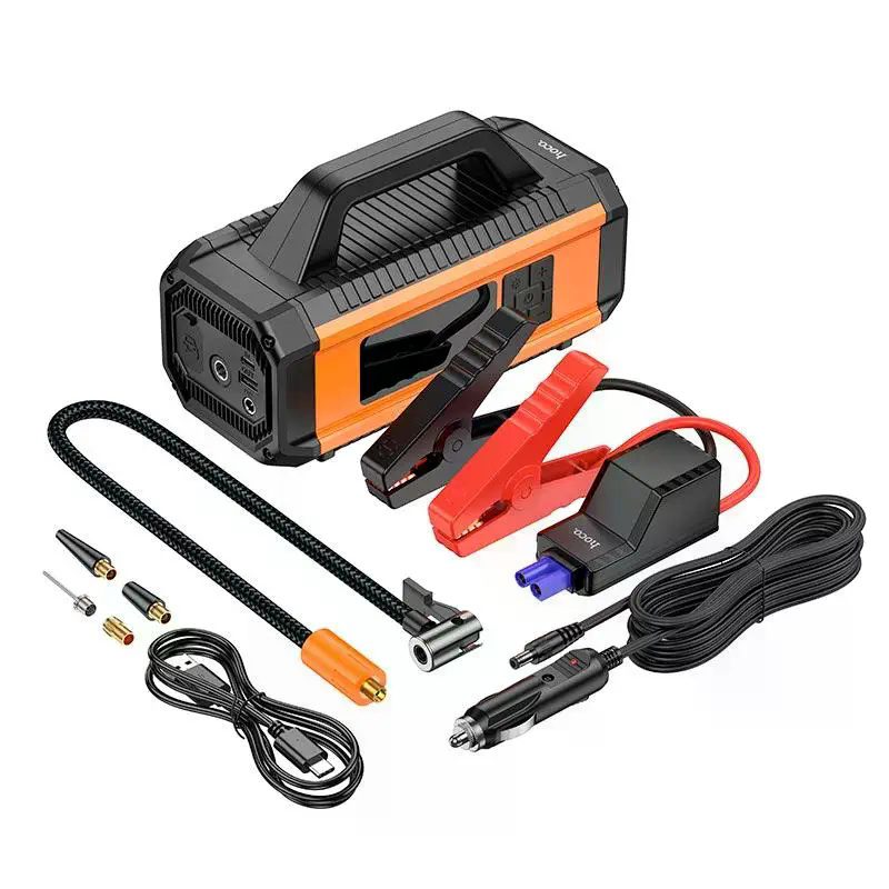 Hoco QS4 Intelligent air pump with emergency start-up power bank(10000mAh) black - imagine 4
