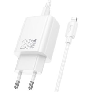 Hoco N61 Gentle PD20W+QC3.0 charger set(C to iP)(EU) white