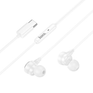 Hoco M116 Benevolent universal digital earphones with microphone Type-C white
