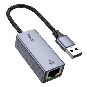Hoco UA37 USB ethernet adapter(1000 Mbps) metal gray