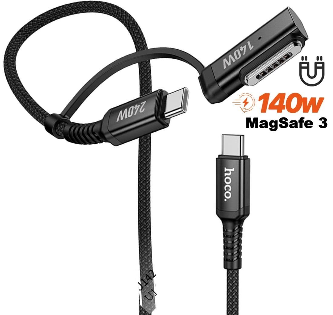 Hoco U142 2-in-1 magnetic charging data cableC to C/Mag3 black - imagine 2