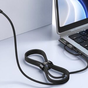 Hoco U142 2-in-1 magnetic charging data cableC to C/Mag3 black
