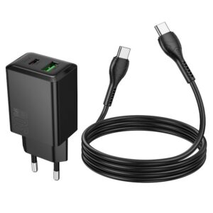 Hoco N71 Nuevo PD30W+QC3.0 charger set(C to iP)(EU) black