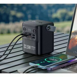 Hoco J152 Tough 22.5W+PD20W+light power bank(80000mAh) black