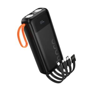 Hoco J151A Spirit dual lighting four-cable power bank(20000mAh) black