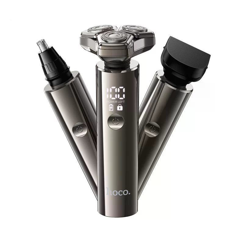 Hoco HP36 3-in-1 multifunctional grooming and shaving set metal gray