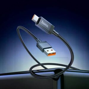 Hoco X118 Generous 5A charging data cable with display Type-C black