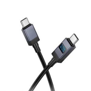 Hoco X118 Generous 60W charging data cable with display C to C black