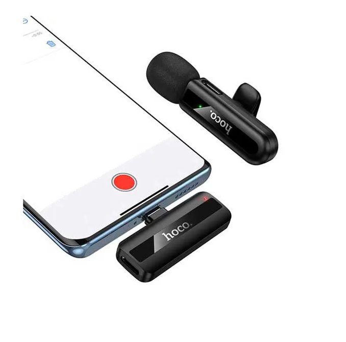 Hoco L20 Fair wireless microphone iP black - imagine 2