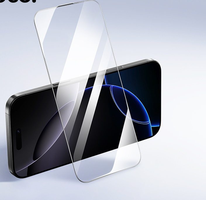 Hoco Bear Shield full screen HD tempered glass iP16 Pro Max(A777) black - imagine 3