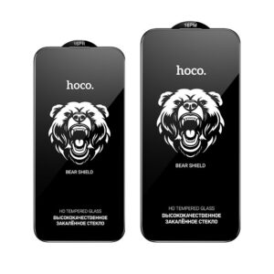 Hoco Bear Shield full screen HD tempered glass iP16e/14/13/13 Pro(A777) black