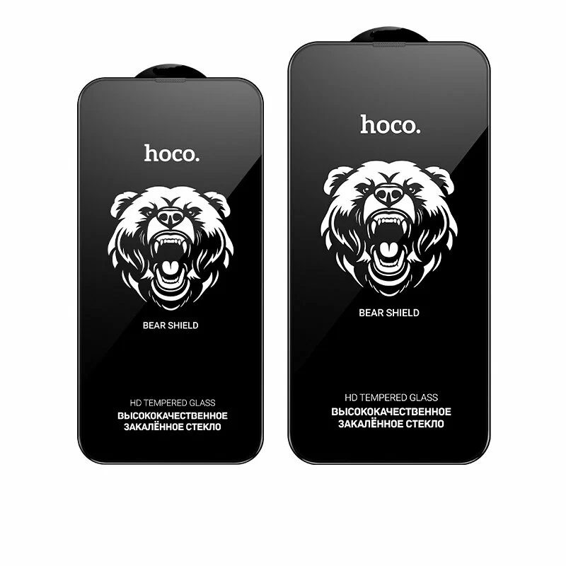 Hoco Bear Shield series full screen anti spy tempered glass iP17 Pro Max(A777 Plus) black - imagine 3