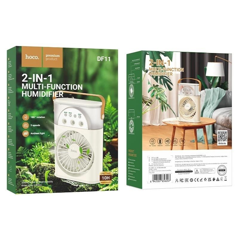 Hoco DF11 Whale 2-in-1 multi-function humidifier milky white - imagine 3