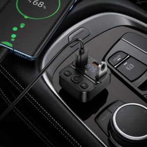 Hoco E87 Delta 35W(1A1C) car BT FM transmitter black