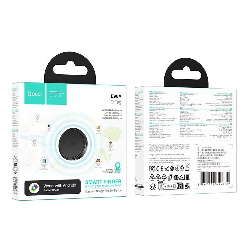 Hoco E96A Busca GOOG anti-lost device black - imagine 2