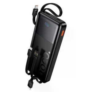 Hoco J156 Founder 22.5W+PD20W fully compatible power bank with four cables(10000mAh) black
