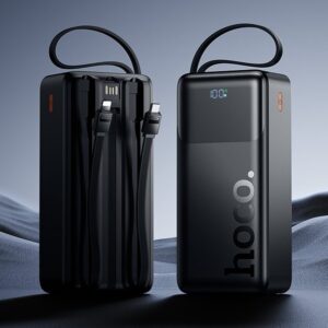 Hoco J156B Founder 22.5W+PD20W fully compatible power bank with four cables(30000mAh) black