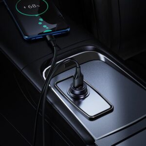 Hoco Z62 Energy single-port QC3.0 car charger metal gray