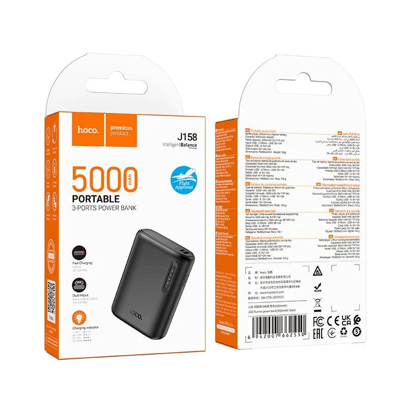 Hoco J158 Runner power bank(5000mAh) black - imagine 2