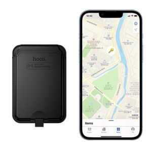 Hoco E91I Tiger smart anti-lost magnetic card holder(rechargeable) black