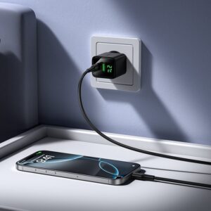 Hoco CS84A Excellent PD30W+QC3.0 charger with digital display(EU) black