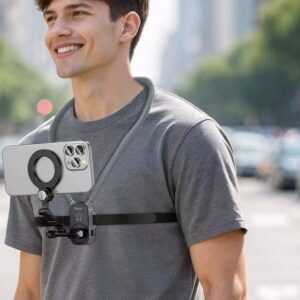 Hoco K31 Campo magnetic neck-hanging holder black gray