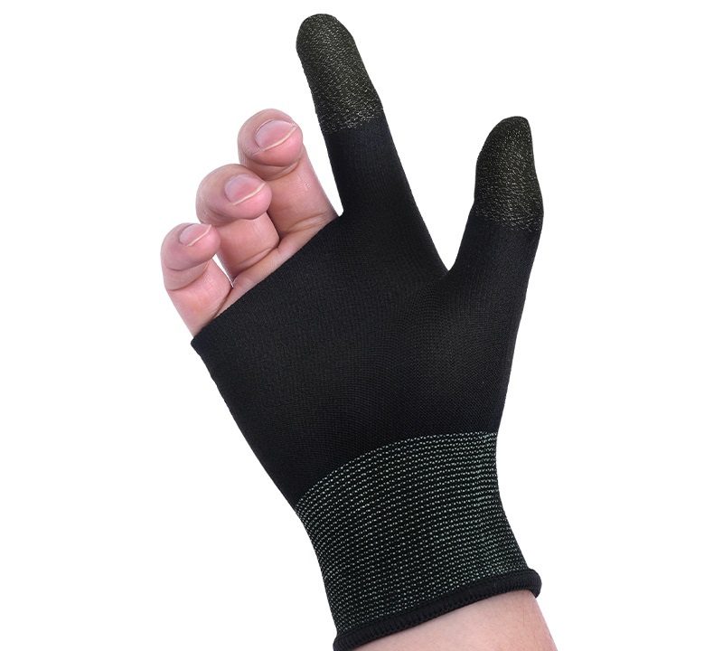 Hoco GA21 Eagle Claw silver fiber two-finger gaming gloves(2PCS pack) black