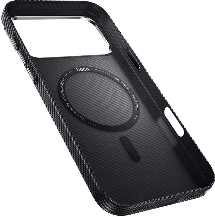 Hoco Magnetic protective case iP17 Pro(AS13) black - imagine 2