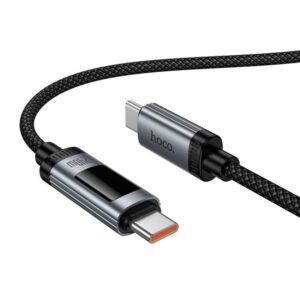 Hoco U148 Lord 240W digital display charging data cable C to C black
